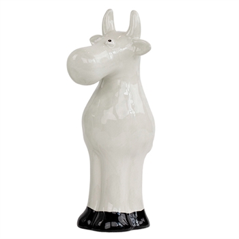 Speedtsberg vase som en ko i hvidt keramik
