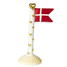 Speedtsberg keramik flag med guld hjerter på
