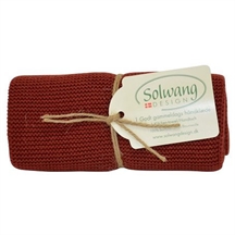 Solwang Design økologisk håndklæde i mørk brændt rød