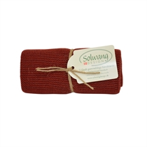 Solwang Design økologisk håndklæde i mørk brændt rød