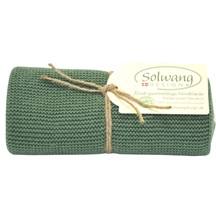 Solwang design økologisk håndklæde i søgrøn 