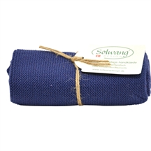 Solwang Design økologisk køkkenhåndklæde i mørk støvet blå