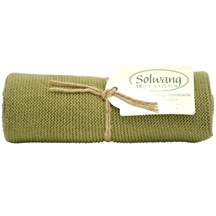 Solwang Design økologisk mørk olivengrøn køkken håndklæde 