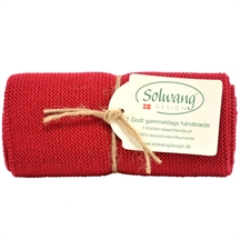 Solwang Design økologisk dyb rød køkken håndklæde 