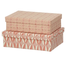 Bungalow Oblong Duo box , arabica old rose