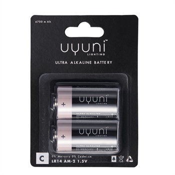 Alkaline batterier C , 2 stk Uyuni