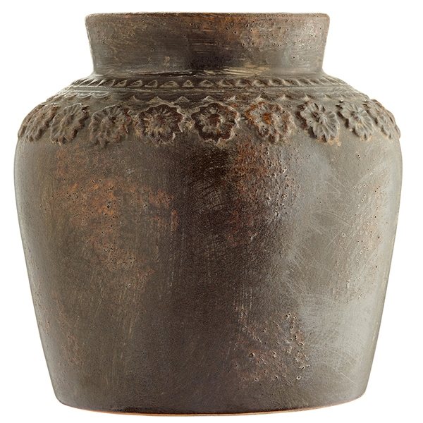 byliving Copenhagen stor brun potte keramik