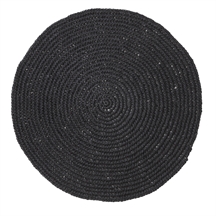 Bungalow rund dækkeserviet i sort